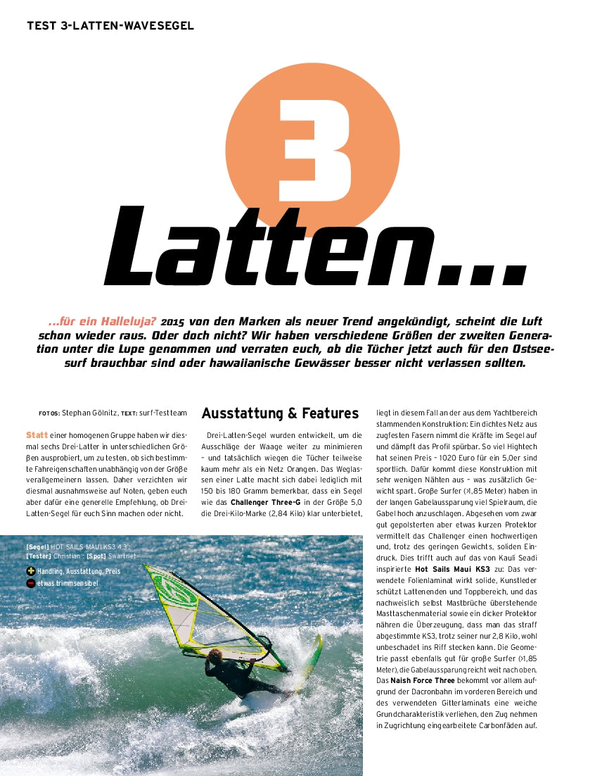 3 Latten Wavesegel