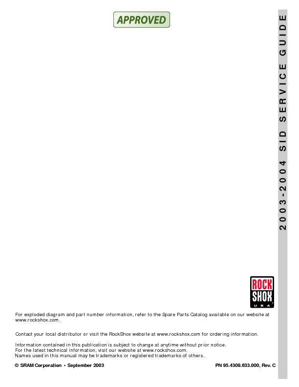 2003-2004 SID Service Guide