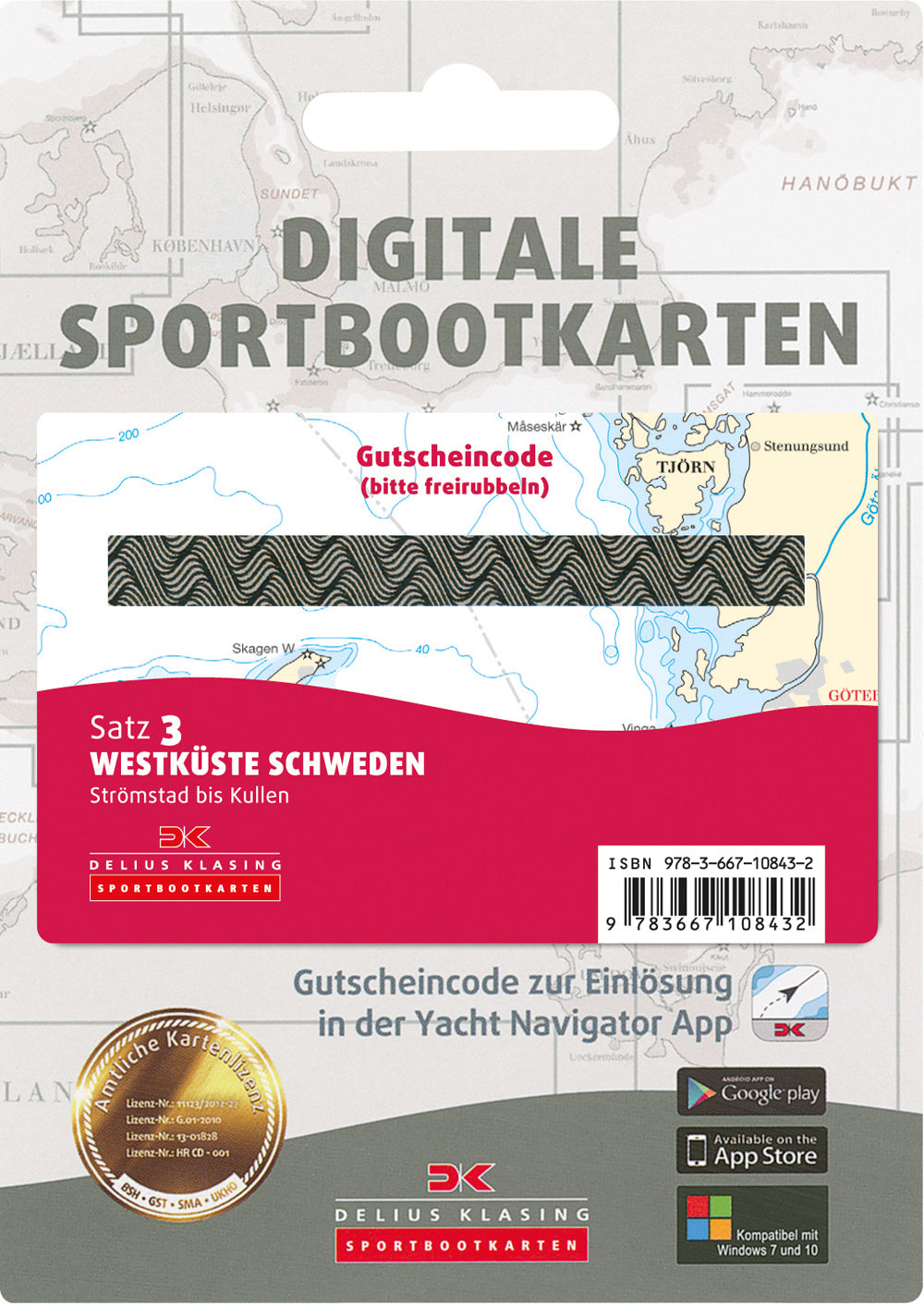Satz 3 - Westküste Schweden (Gutscheincode-Karte)