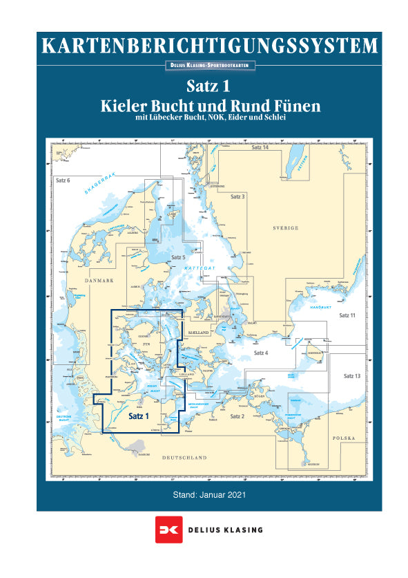 Berichtigung Sportbootkarten Satz 1: Kieler Bucht und Rund Fünen (Ausgabe 2021)