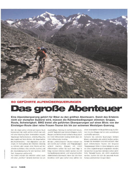 80 GEFÜHRTE ALPENÜBERQUERUNGEN