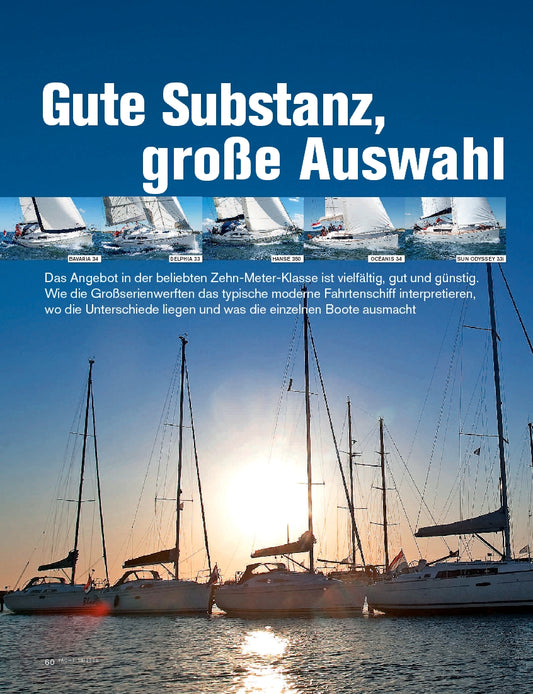 34-Fuss-Vergleichstest (Bavaria 34, Delphia 33 Hanse 350, Oceanis 34, Sun Odyssey 33i)