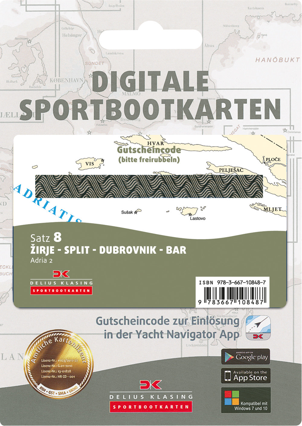 Satz 8 - Adria 2 (Gutscheincode-Karte)
