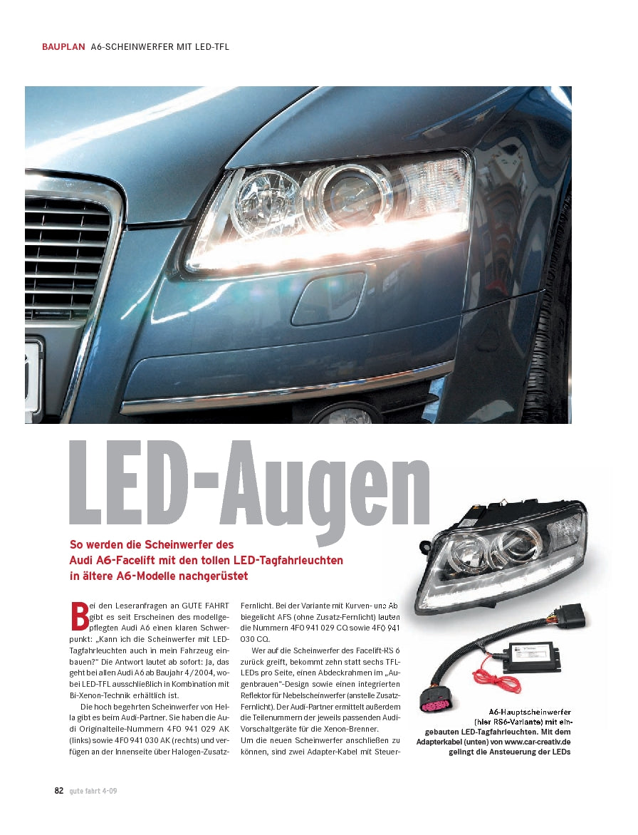 A6-Scheinwerfer mit LED-TFL