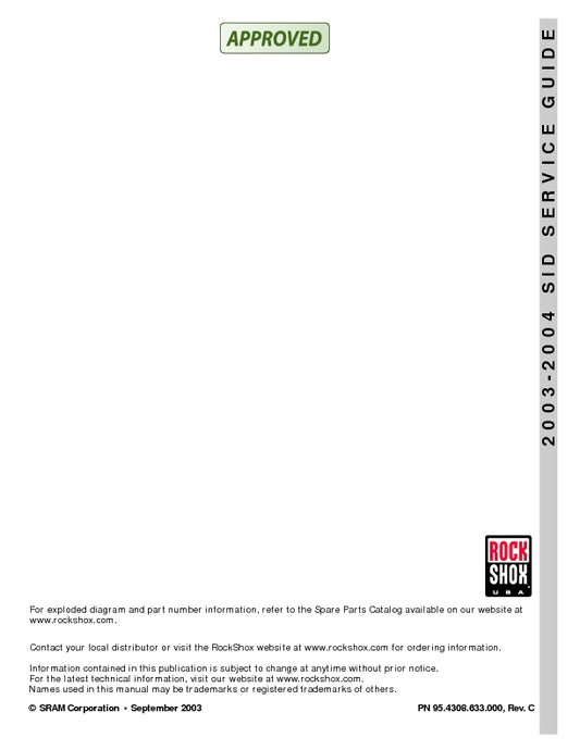2003-2004 SID Service Guide