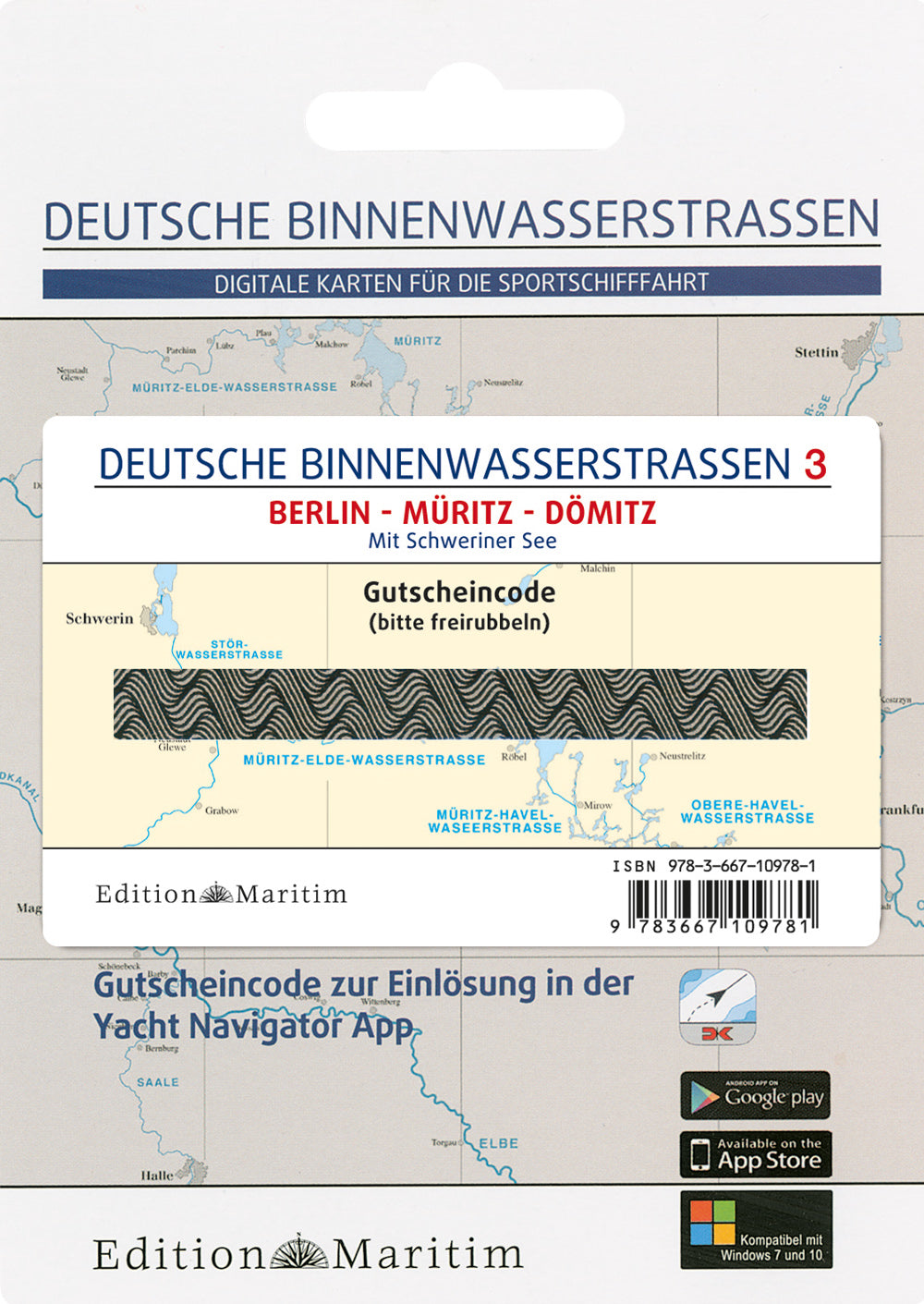 Band 3 - Berlin - Müritz - Dömitz / Mit Schweriner See (Gutscheincode-Karte)