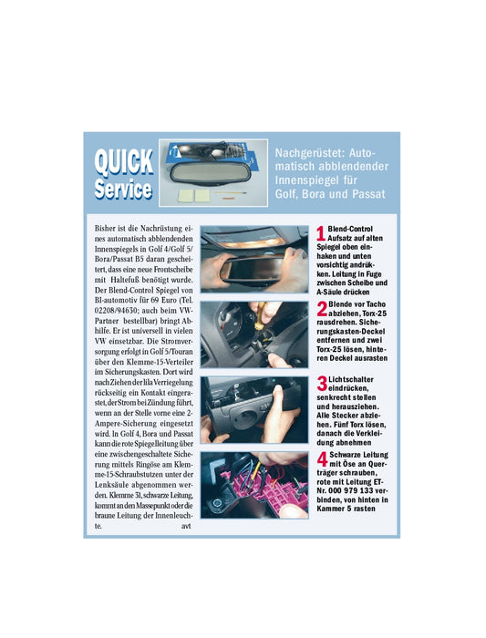 Abblend Spiegel für VW