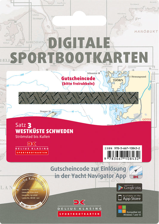 Satz 3 - Westküste Schweden (Gutscheincode-Karte)