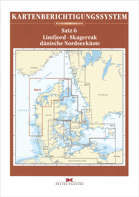 Berichtigung Sportbootkarten Satz 6: Limfjord - Skagerrak - Dänische Nordseeküste (Ausgabe 2020)