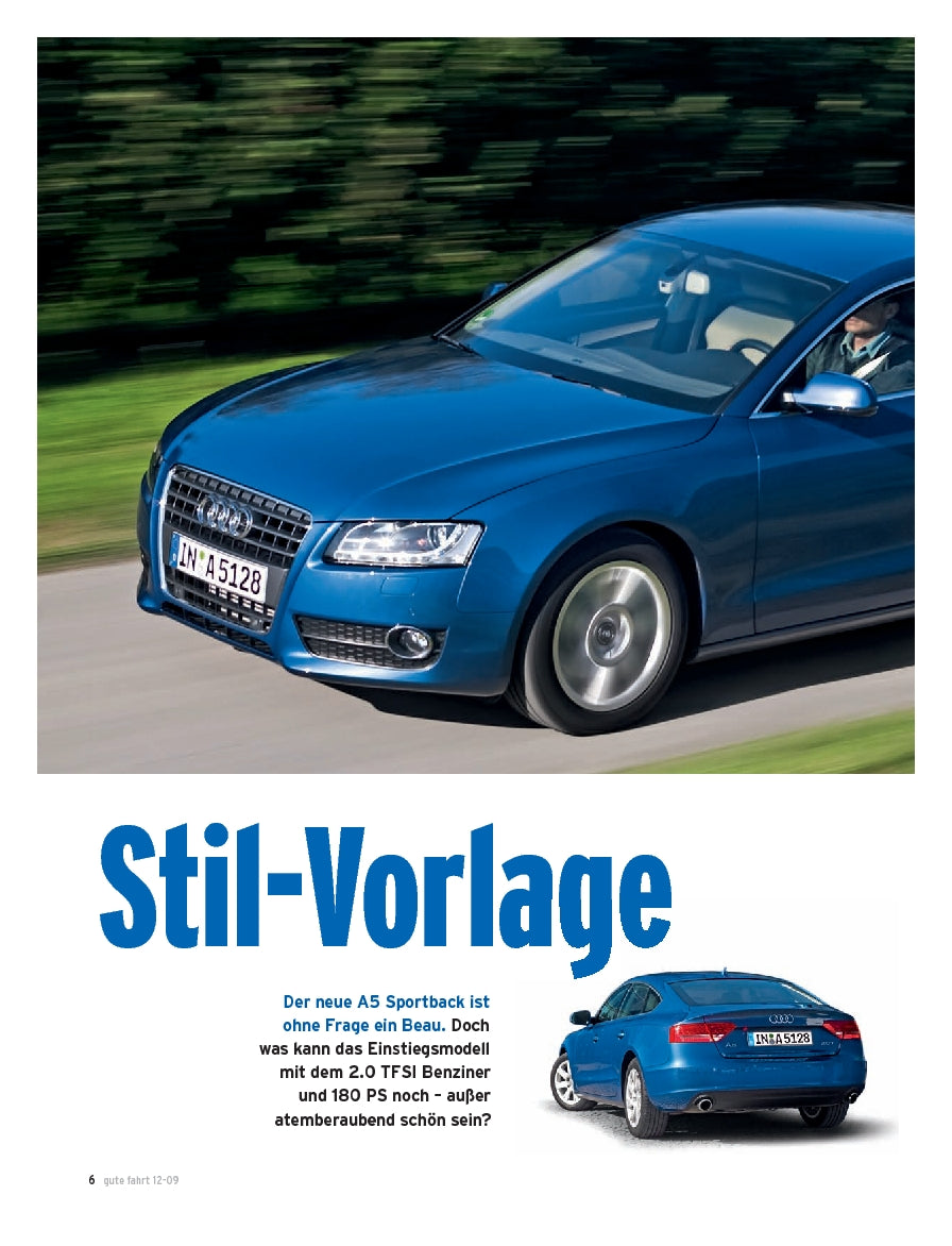 A5 Sportback 2.0 TFSI mit 180 PS