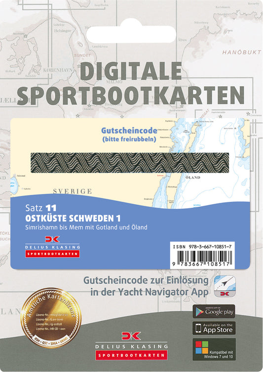 Satz 11 - Ostküste Schweden 1 (Gutscheincode-Karte)