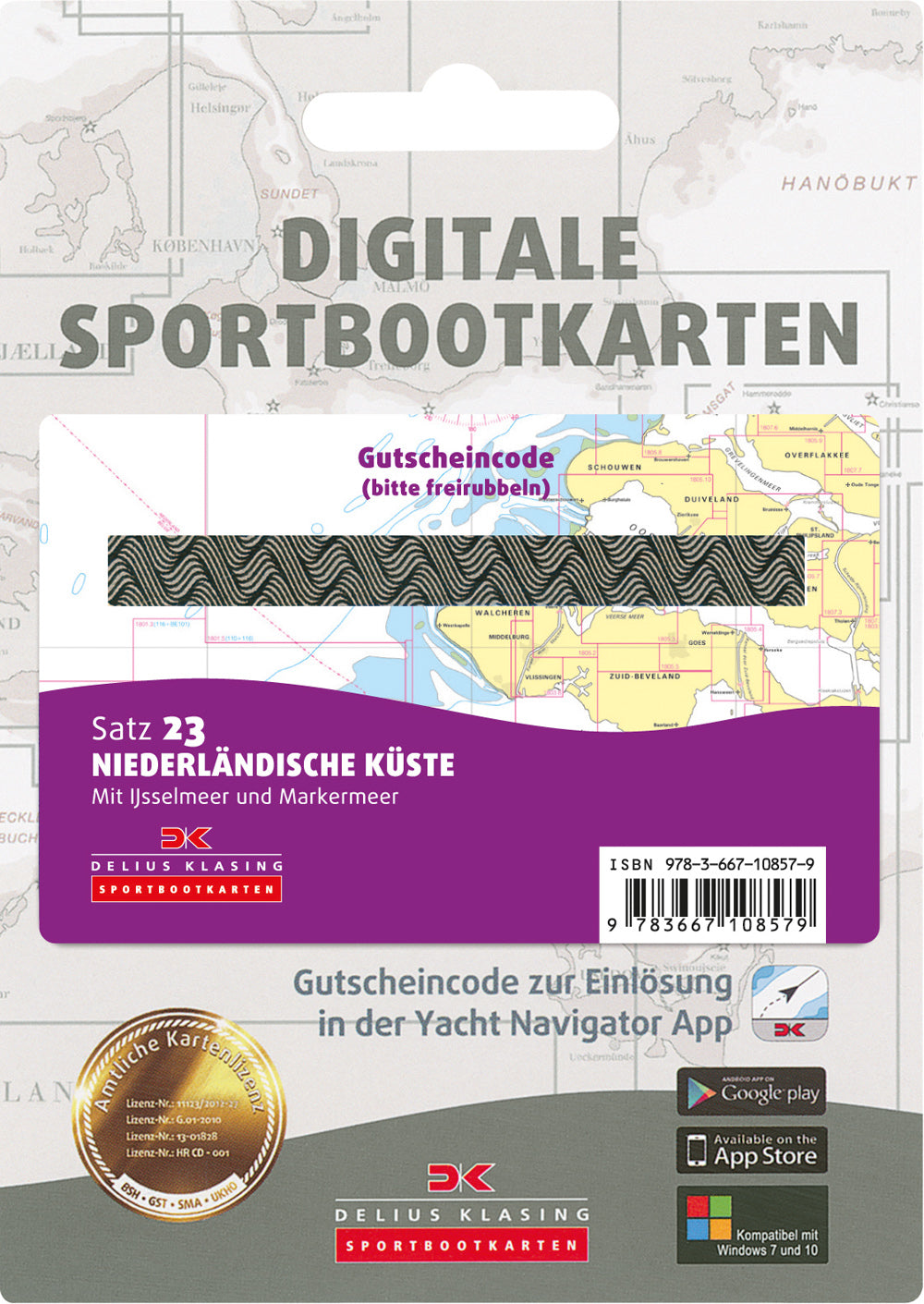 Satz 23 - Niederländische Küste (Gutscheincode-Karte)