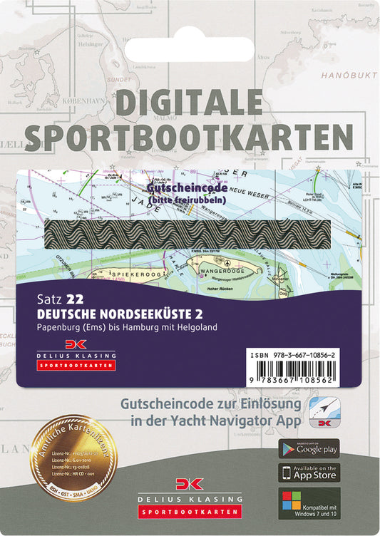 Satz 22 - Deutsche Nordseeküste 2 (Gutscheincode-Karte)