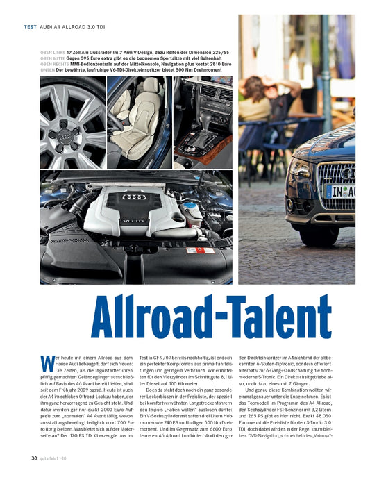 A4 Allroad 3.0 TDI mit 240 PS