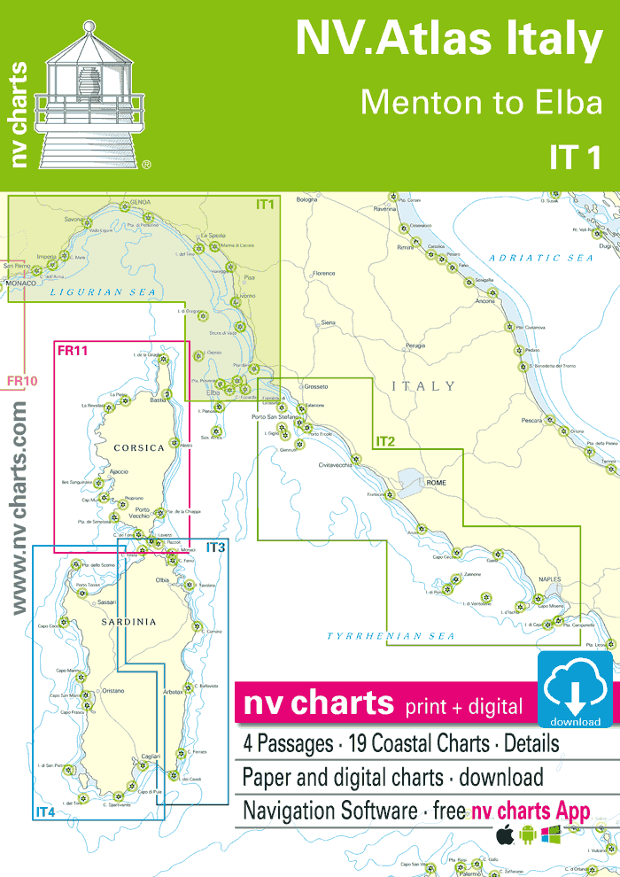 IT 1 - NV. Atlas Italy - Menton to Elba