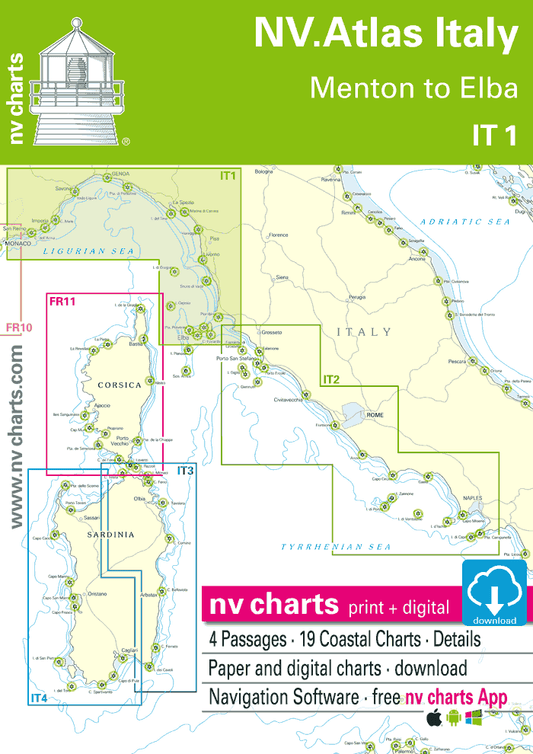 IT 1 - NV. Atlas Italy - Menton to Elba